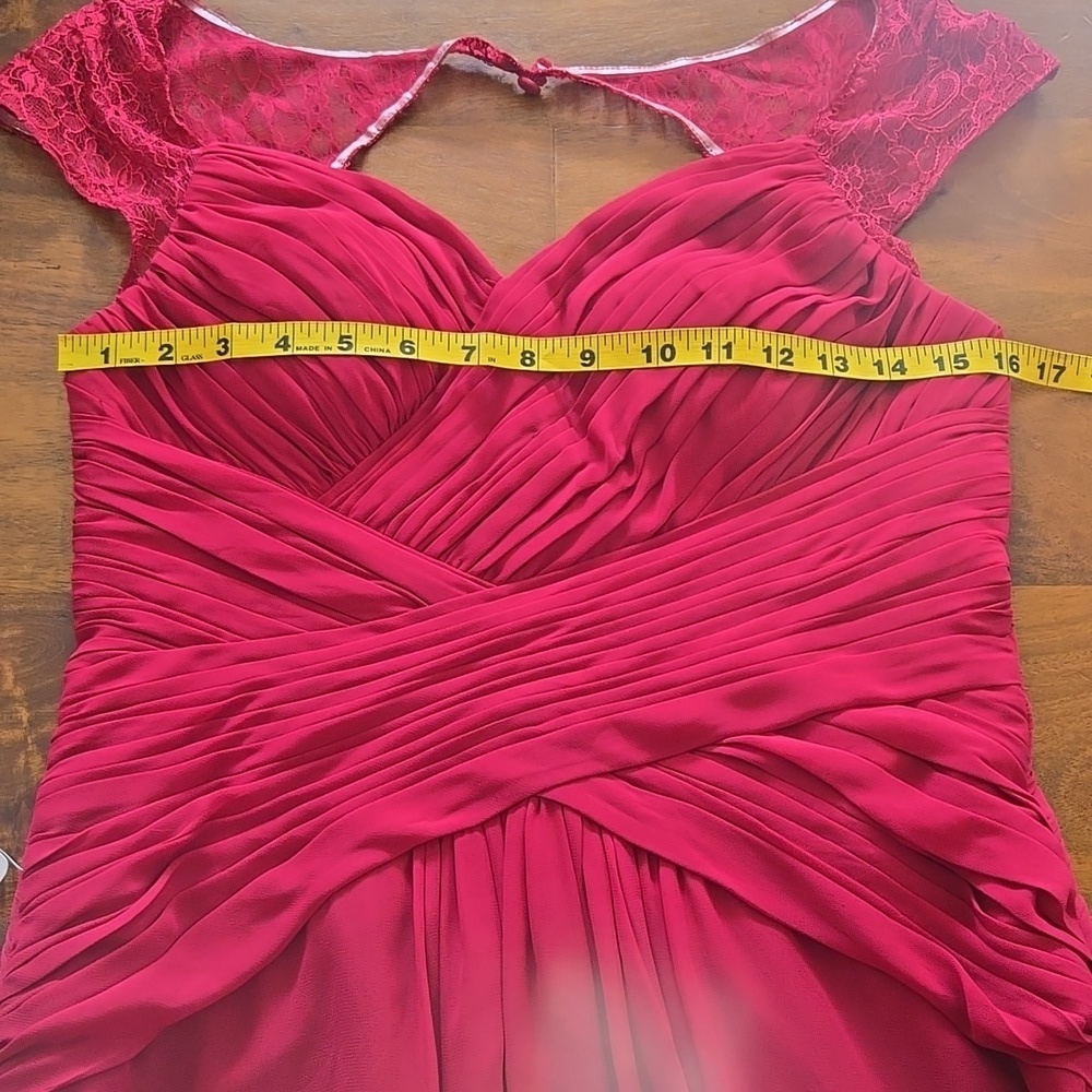 NWT Azazie Lawrence Burgundy Gown Size 6 - Picture 10 of 12